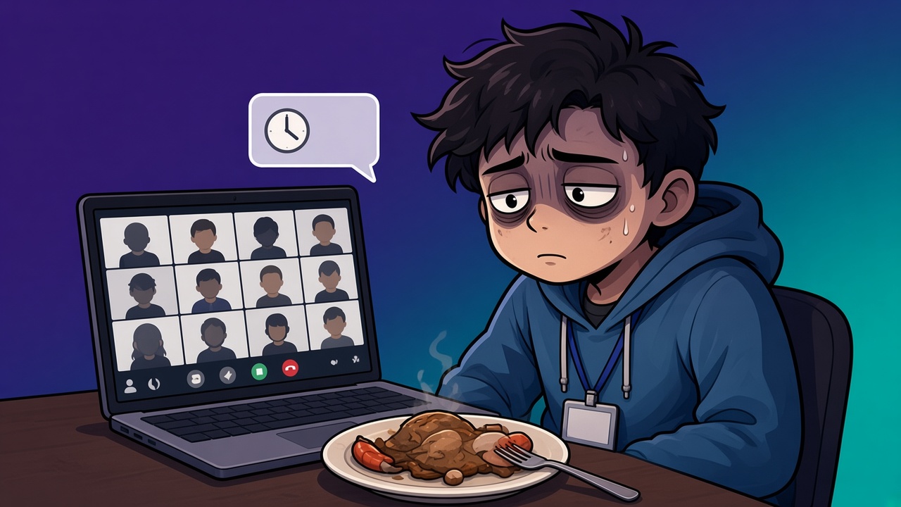 "Quick call" at 9pm. Dinner went cold an hour ago.